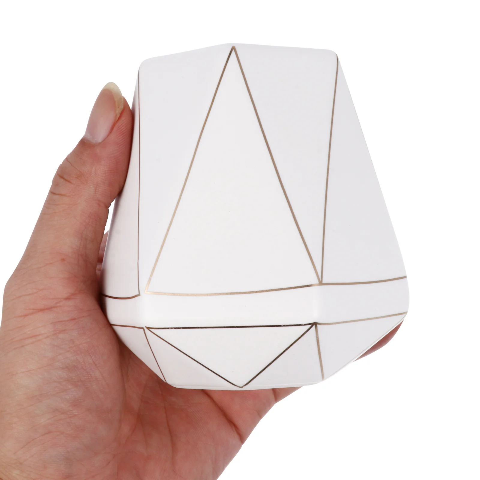 

1Pcs Ceramic Pen Holder Geometric Multifunctional Desktop Organizer Brush Container Home Office Gift Pen Holder