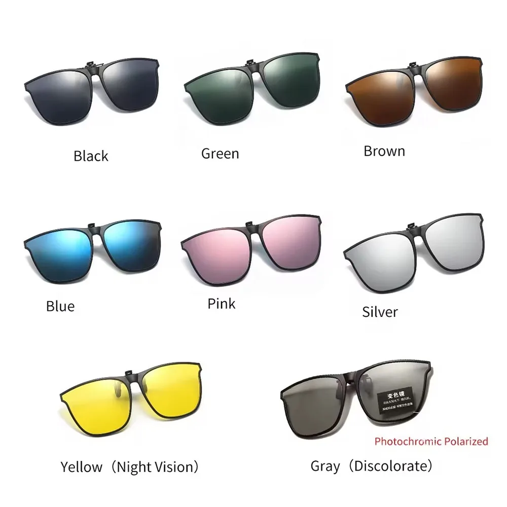 Fashionable Polarized Myopia Glasses Clip Driver\'s Goggles Night Vision Glasses Outdoor Sunshade And UV Resistant Sunglasses