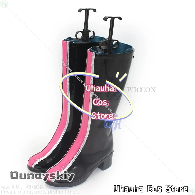 Rumi Huntrix Kpop Demone Cosplay Costume Anime Scarpe Stivali Regina Sexy Y2K Punk In Pelle Tacco Grosso Tubo Alto Stivali Lunghi TUTA