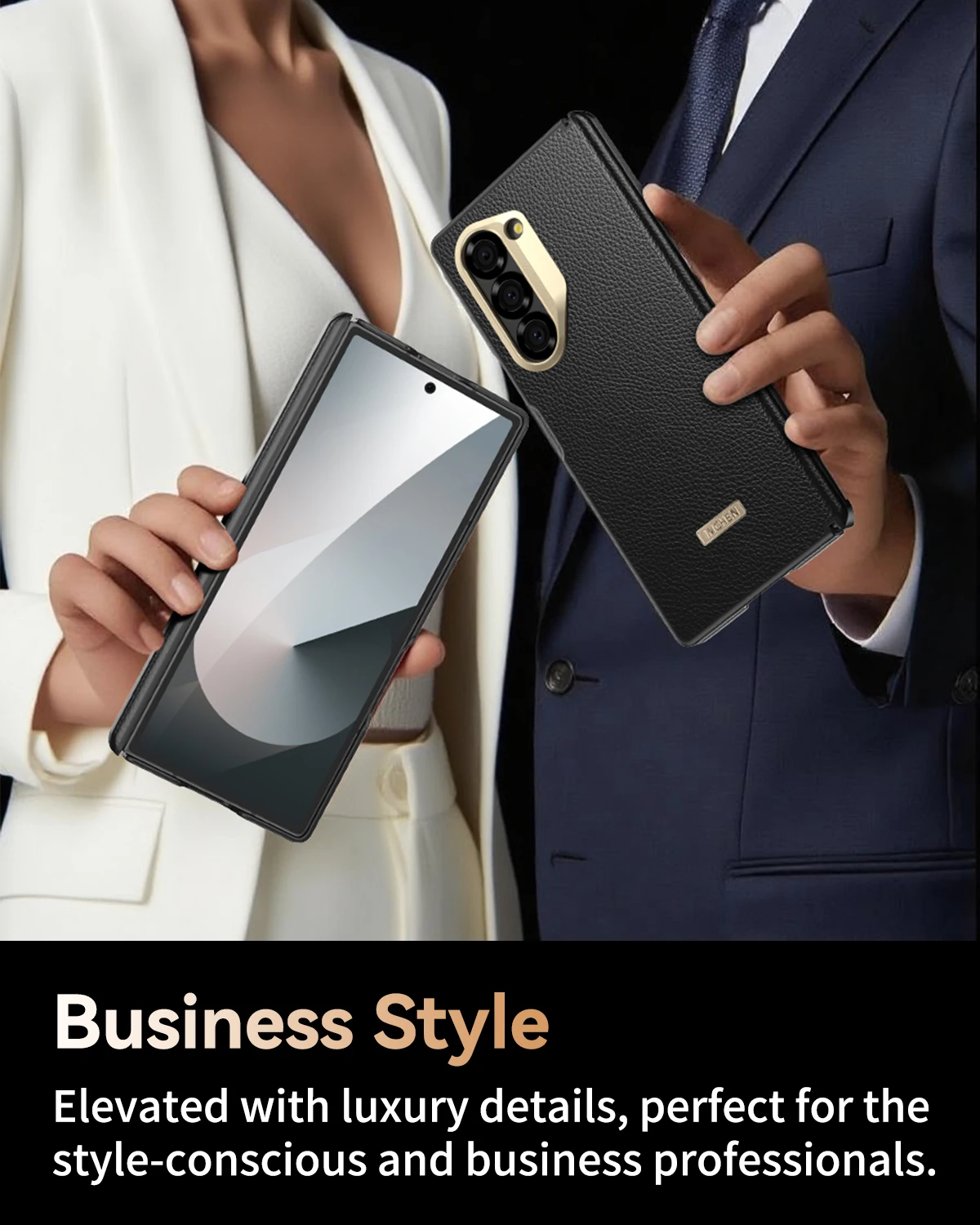 

Бизнес-чественный чехол высокого качества для Samsung Galaxy Z Fold 6 5, магнитная беспроводная зарядка, защита от падения, жесткий чехол для телефона с защитой от царапин