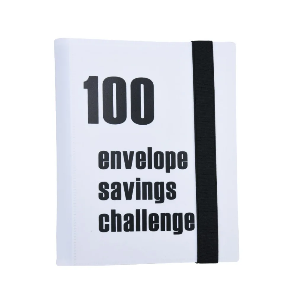 

PP Money Saving Binder 100 Days Colorful Savings Challenges Book Waterproof Cash Book Envelope Savings Challenge