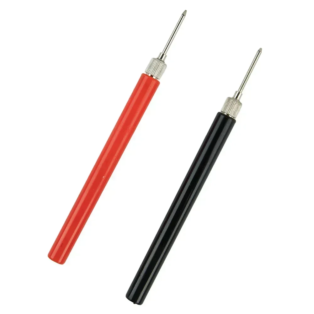 2pcs Multimeter Spring Test Probe Tips Insulated Test Hook Wire Connector Test Needles Electrical Measuring Device Pins 128mm