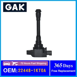 GAK 22448-1KT0A Ignition Coil for Nissan AD ALTIMA SENTRA JUKE MICRA QASHQAI NOTE Infiniti QX70 FX50 1.6L Renault KOLEOS 2.5L