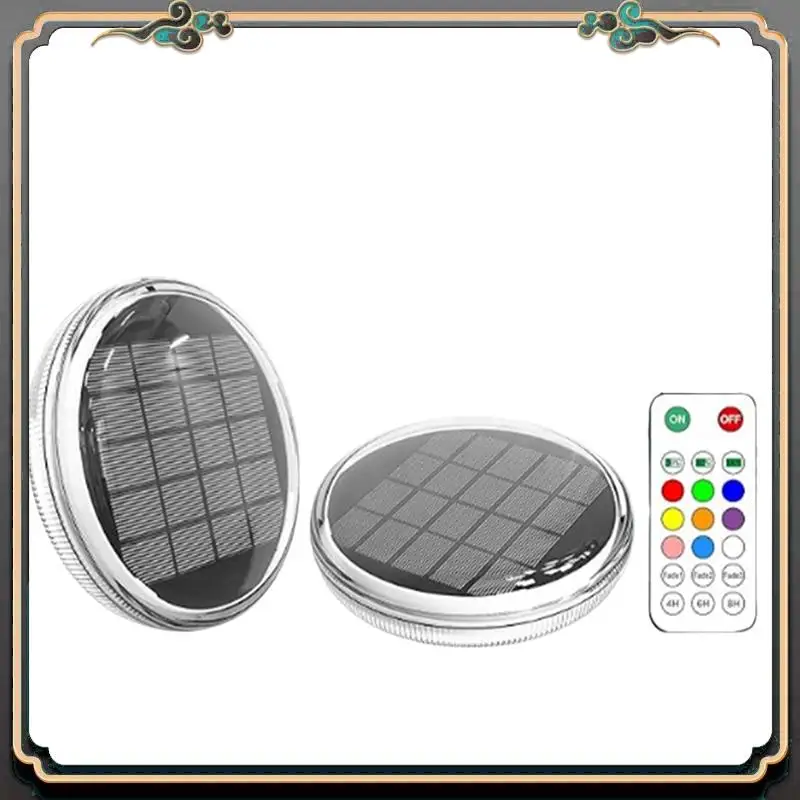 

Premium Waterproof Solar Rechargeable Floating Pool Lights 2 Pack With Remote Control For Inground Pools Bathrooms Bathtubs