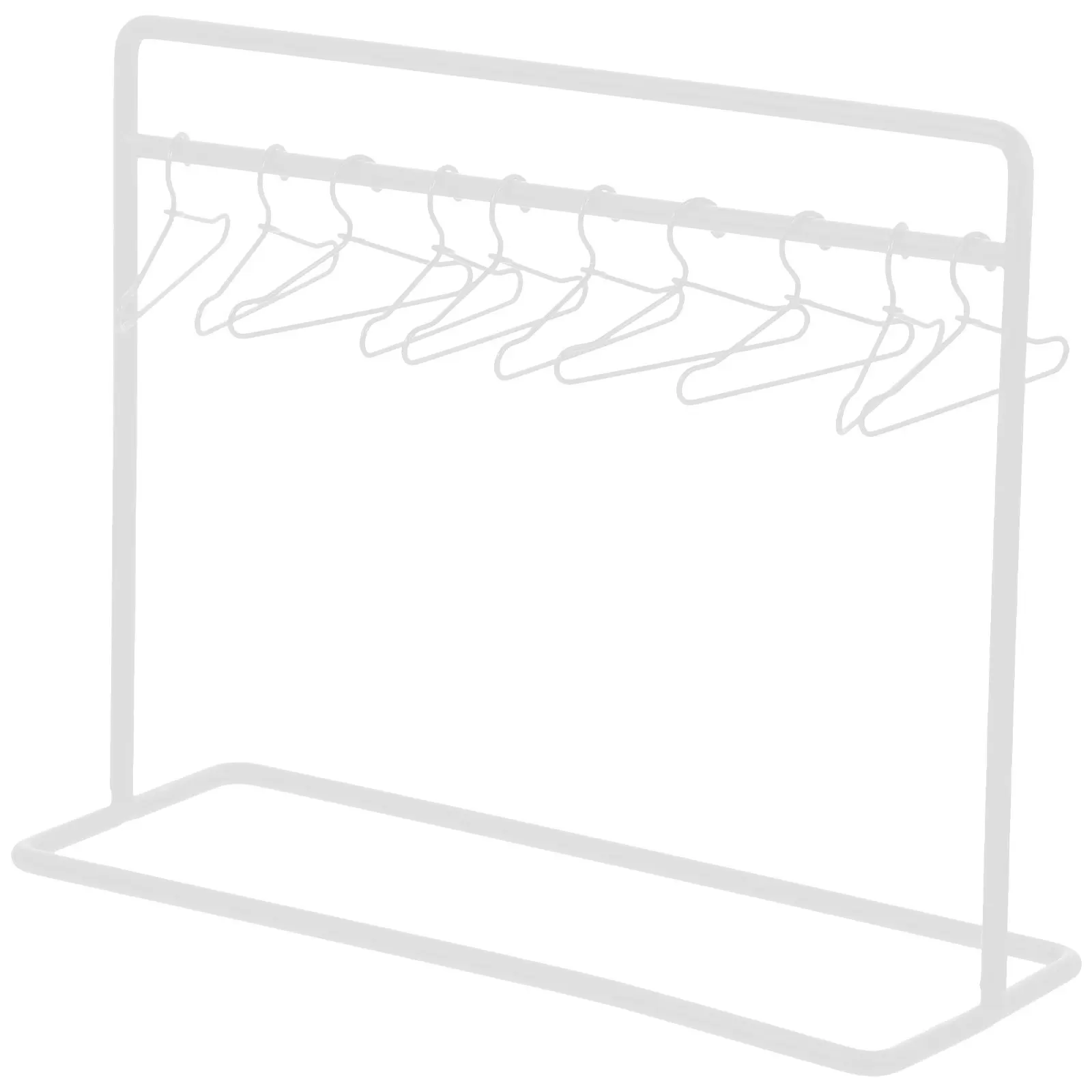 

1Set Mini Hangers Sturdy Iron Closet Rack Organizer Decorative Clothes Holder Outfit Display Accessories for Kids Room Nursery