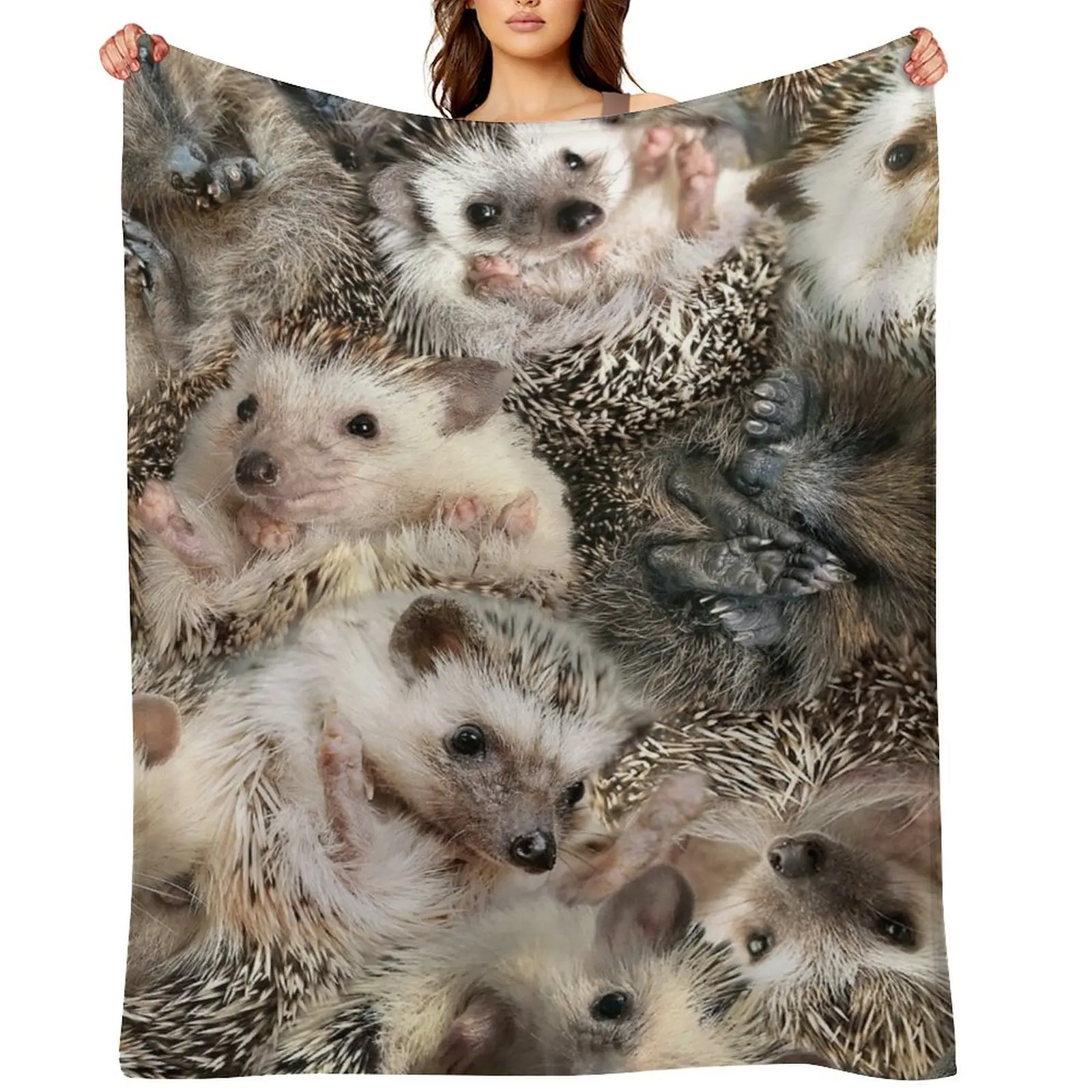 

Hedgehogs Throw Blanket Soft Big Blankets For Sofas Bed Fashionable for sofa Blankets
