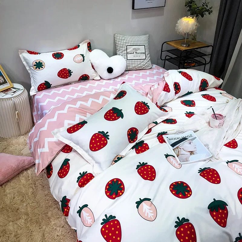 

Корейское семейное постельное белье для двуспальной кровати простыни набор пододеяльников простыни для односпальной кровати