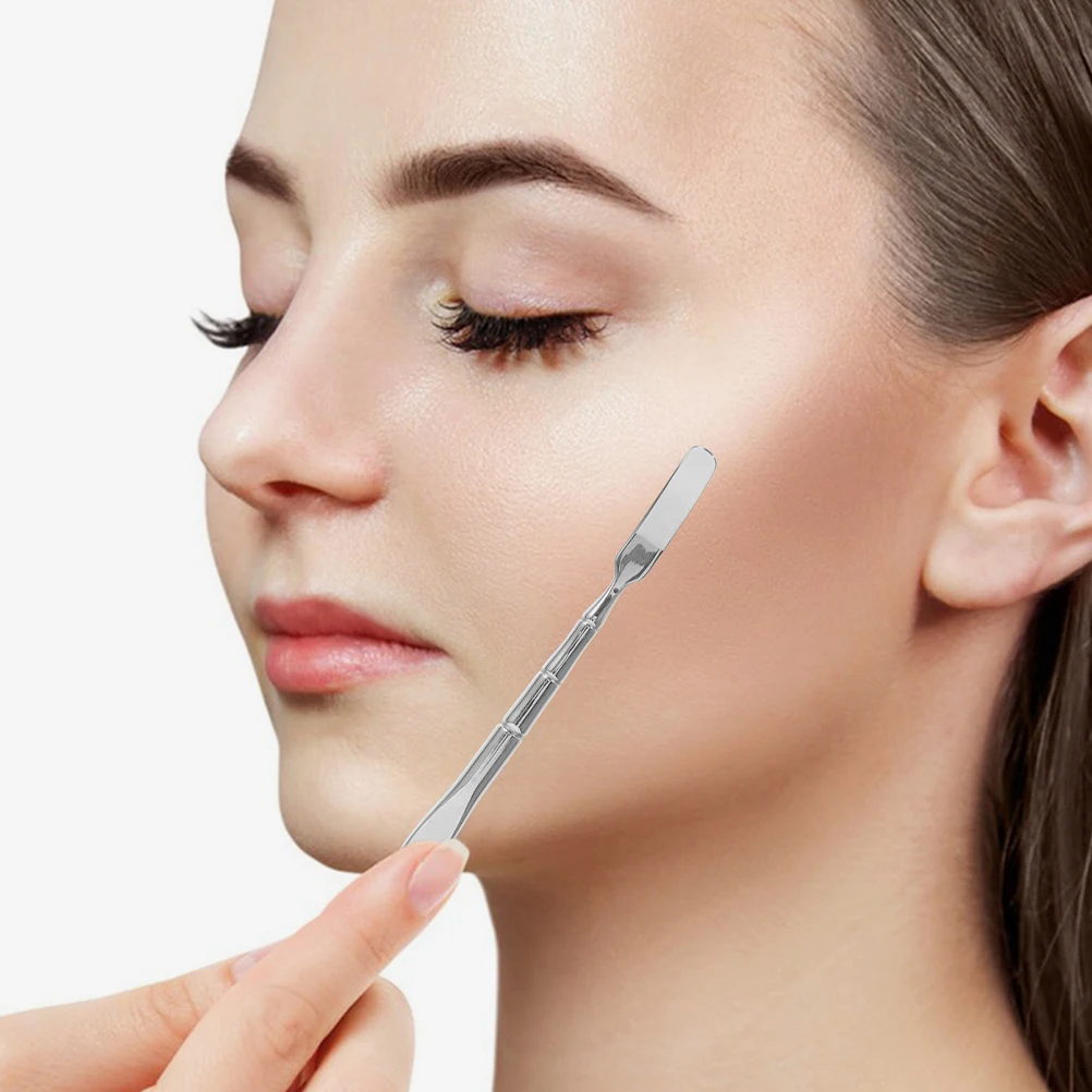 

Dual Head Stainless Steel Blackhead Removal For Face Whitehead Extractor Facial Skin Care Tool Wand Nose