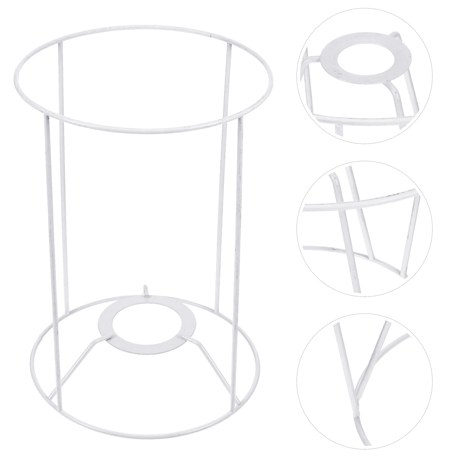 

Lampshade Frame Diy Wire Cage Vintage Chandelier Pendant Light Holder Ceiling Frame Bulb Guard Durable Metal Ring Easy