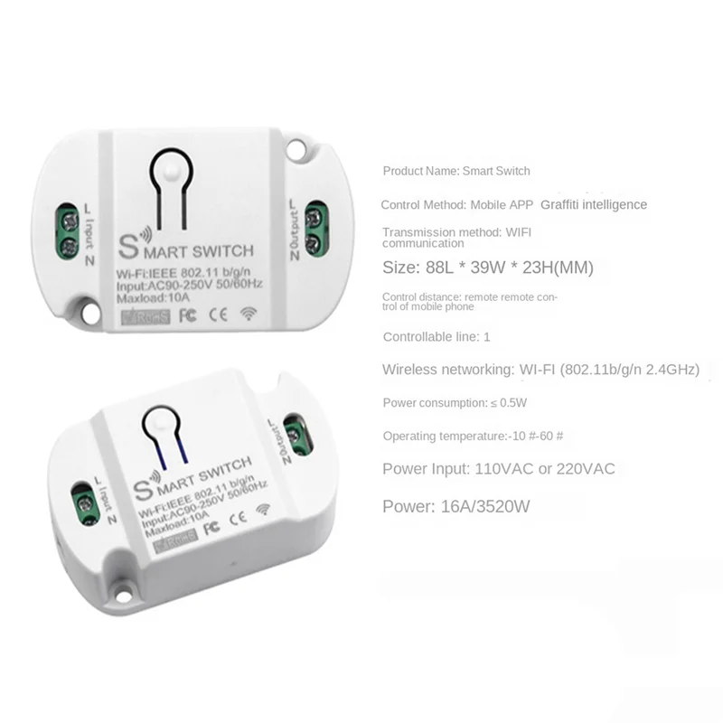 

BTLIFE-2X Tuya Wi-Fi умный переключатель 10A беспроводной таймер умный дом светодиодный светильник приложение Smart Life модуль автоматизации голосового управления
