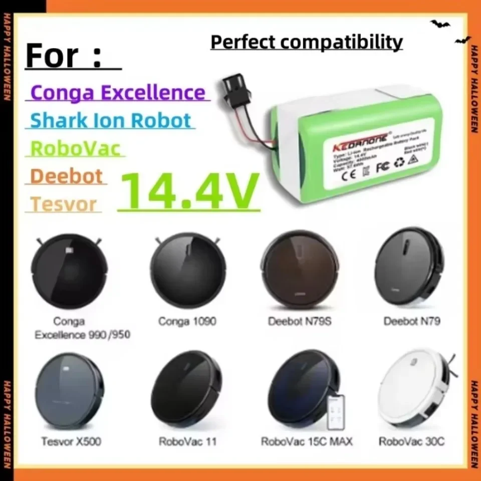 14.8VOriginal High-quality 3500mAh Li-ion Battery for Conga Excellence 950 990 1090 1790 1990 Deebot N79S N79 DN622 Eufy Robovac