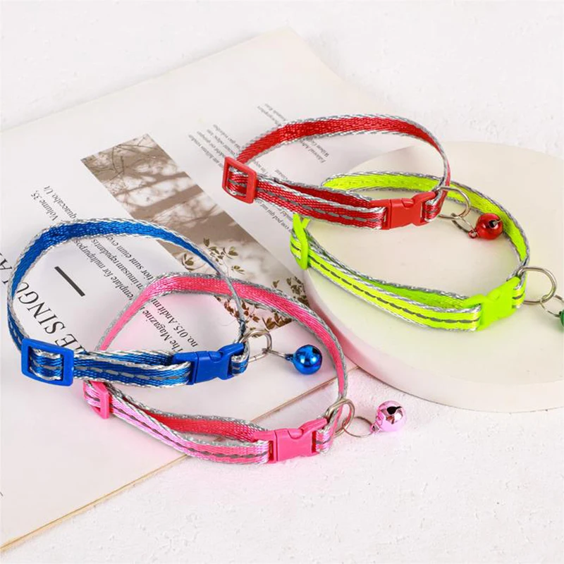 Niedliche Glocke Anti-Verlust reflektierende verstellbare Haustier Halsband Haustier Verlust Prävention Produkte Katze und Hund Halskette Zubehör Haustier liefert