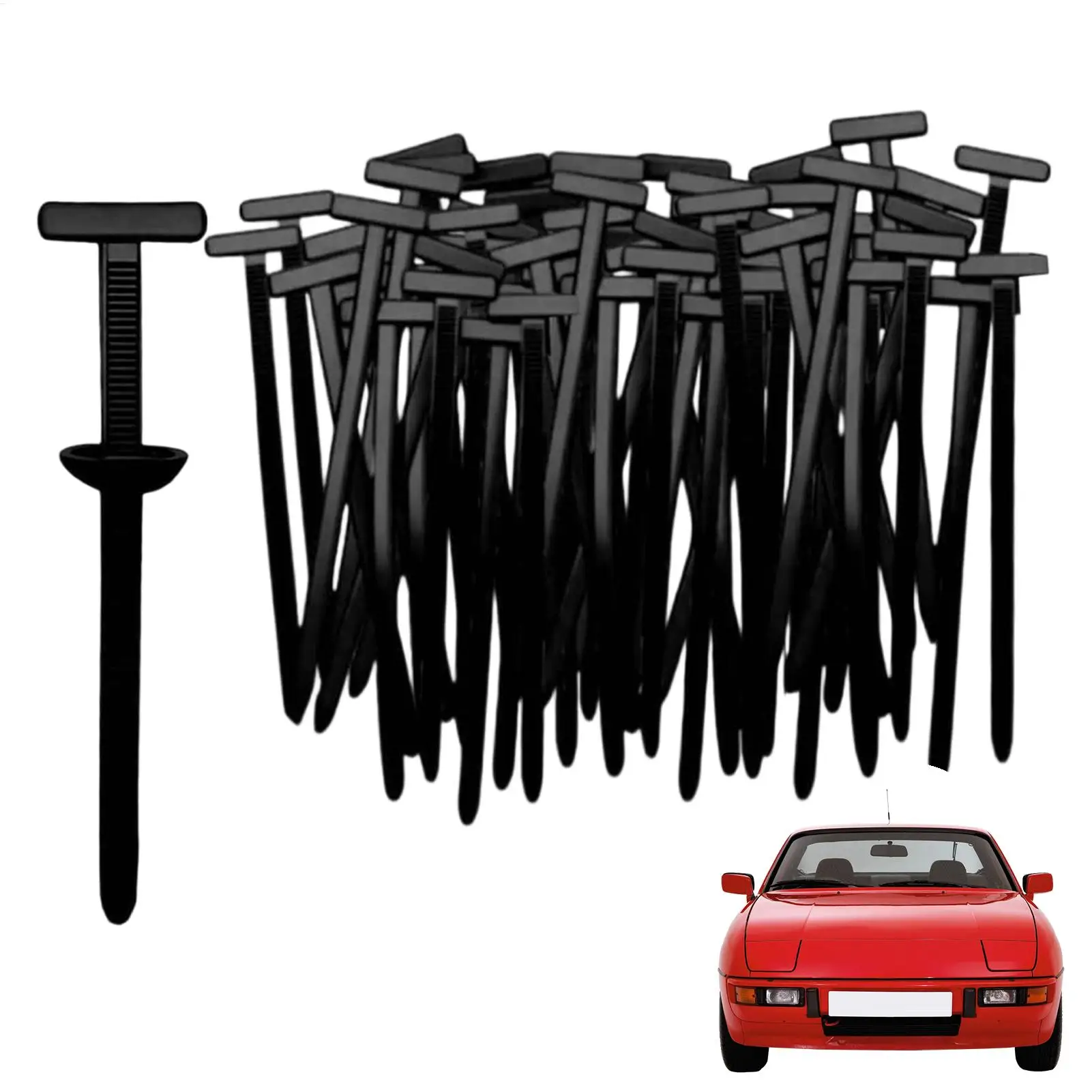 30PCS Heavy Duty Self-Locking Nylon Cable Tie Buckle Universal Trim Clip for Automotive, Daily Repair, Car Panel & Auto Trim