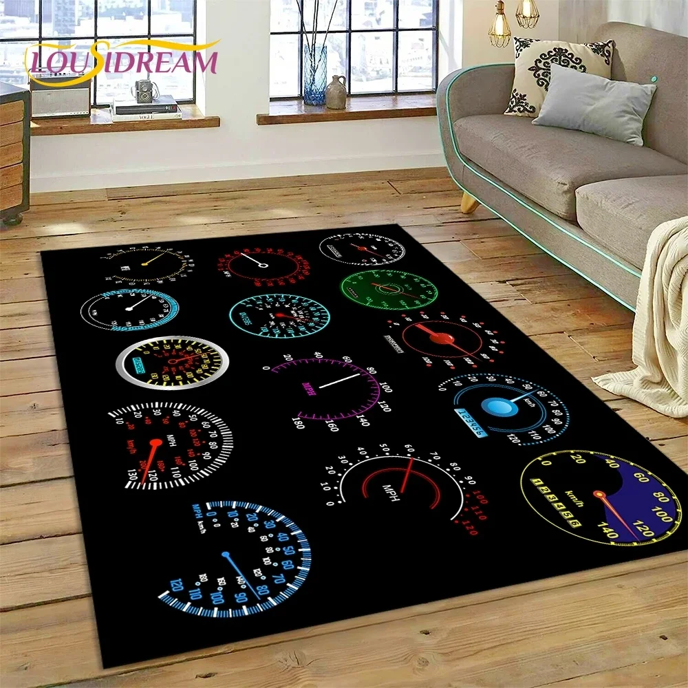 Racing Car Dashboard Machine Control Screen Carpet Rug for Bedroom Living Room Sofa Decoration,Child Game Large Decor Floor Mat