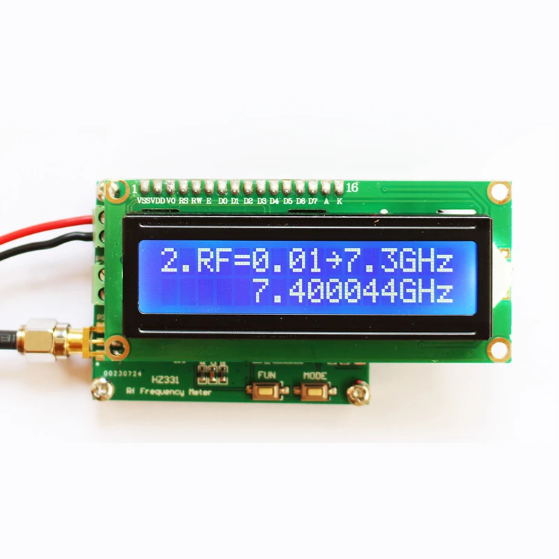 

1Hz to 7.3GHz Microwave Low Frequency Counter 500 kHz Pulse Accumulator Radio RF Frequency Meter