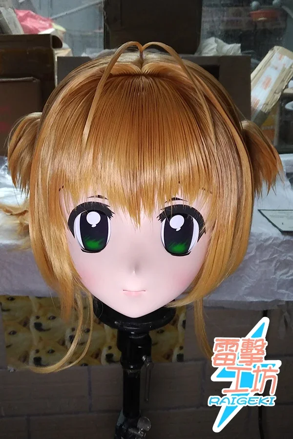 

(RAIGEKI MAKS 111) Силиконовая маска на голову Helloween Crossdressing BJD DOLL Кигуруми Аниме Сакура Косплей Маска