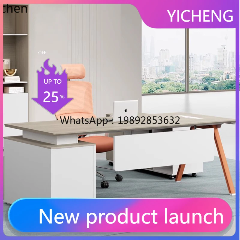

LYY Simple Modern Manager Large Class Desk Leader Office Furniture Supervisor Office Desk and Chair Combination