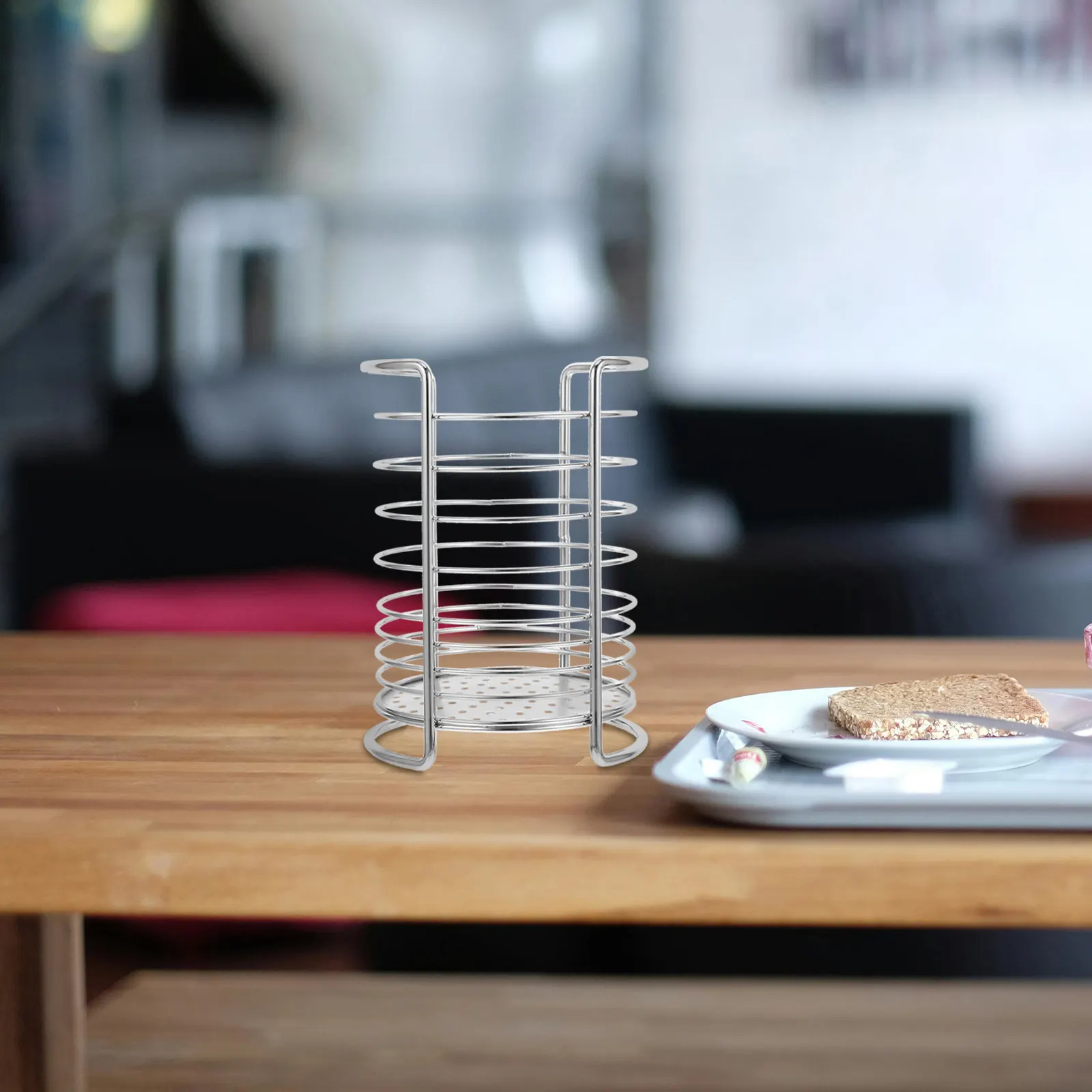 Silverware Organizer Countertop Kitchen Rack Single Compartment Chopstick Holder Tableware Storage Space Saver Desktop