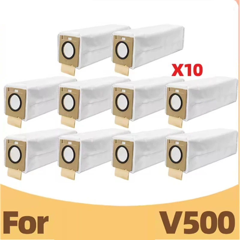 A49I-Replacement Parts Dust Collection Bags Filters Kit for V500 Cleaner, 10 Pcs Vacuum Bags
