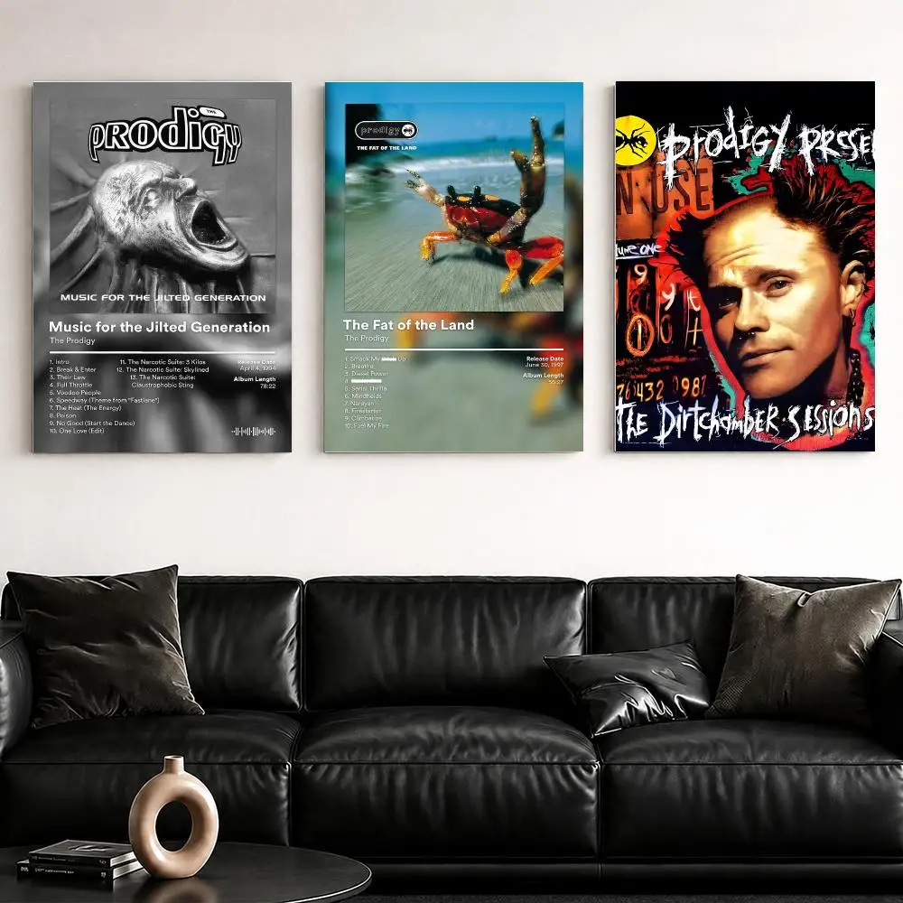 Rock Band The P-Prodigy Framed Wall Painting Ready to Hang Canvas Poster for Bedroom Living Room Hallway Home Decor Gift