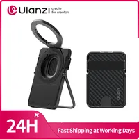 U U.S. ​ Lanzi ML25 MagLock tarjetero soporte para teléfono soporte para teléfono para iPhone 16 15 14 tarjetero portátil con anillo magnético de doble cara