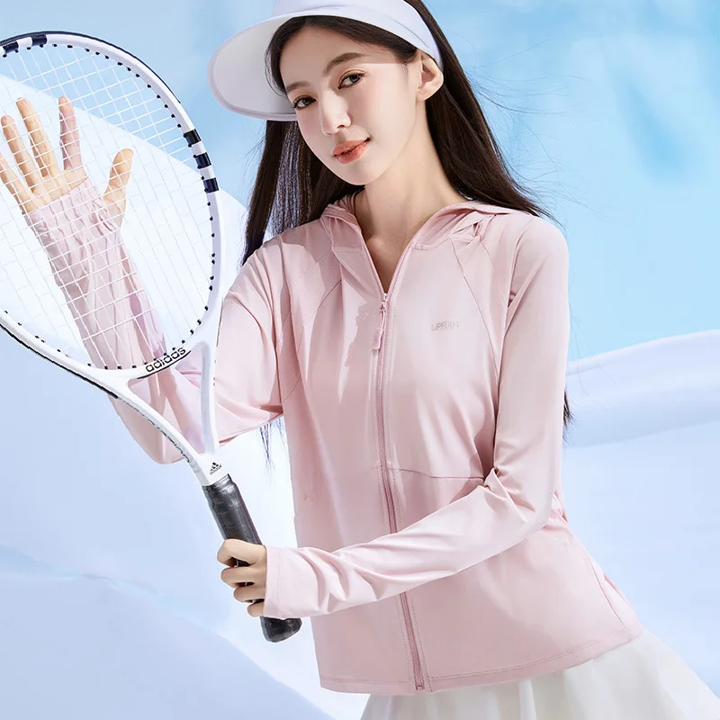 

Summer Sunscreen Clothes Women's Original Yarn Light and Thin Ice Silk Jacket Upf50+ Loose Skin Clothes with Cool Feeling