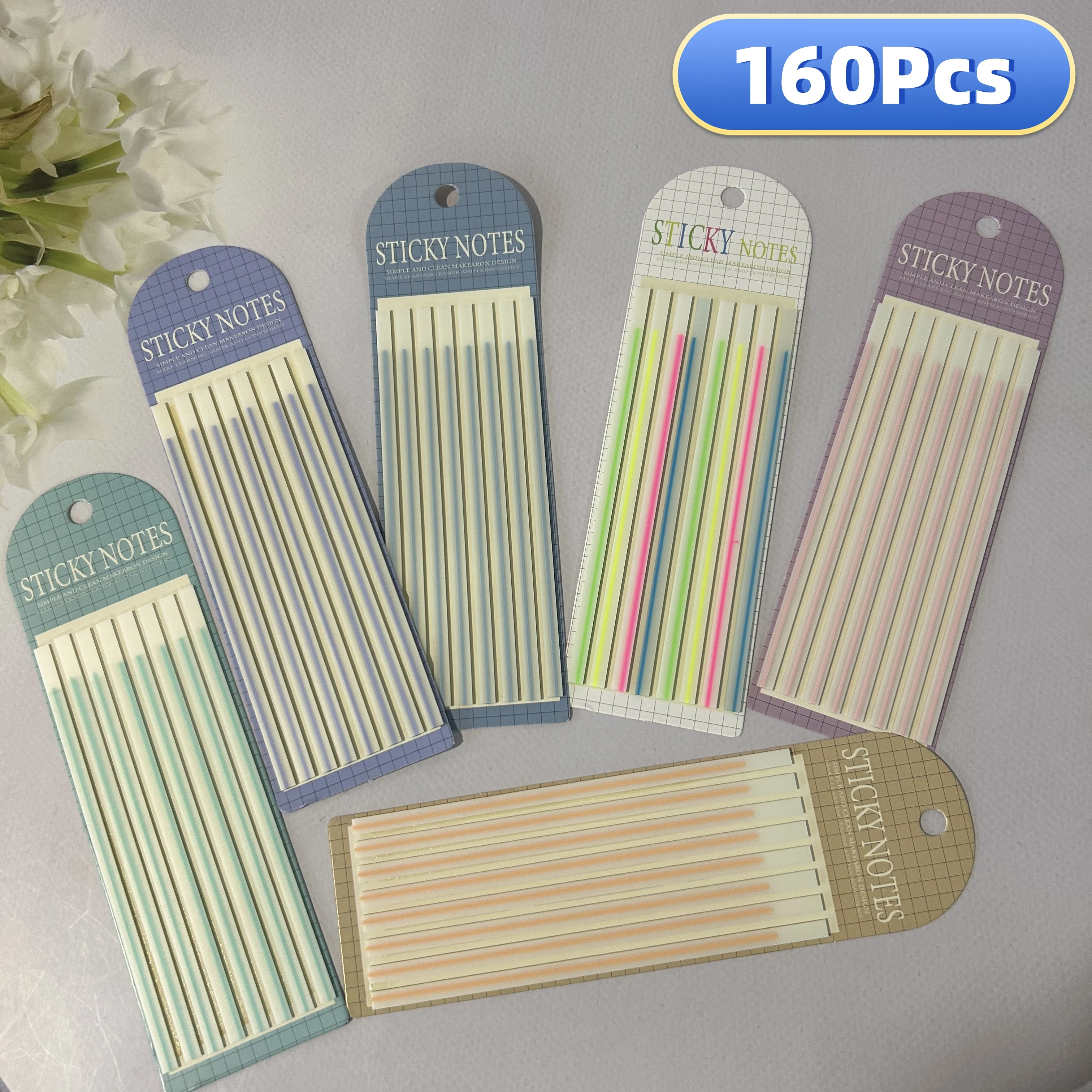 

160 листов, прозрачные удобные наклейки для заметок, перспектива, креативная флуоресцентная пленка N раз, без покрытия