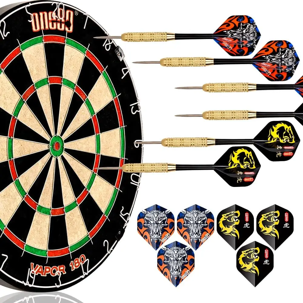Profession elle Sisal Darts cheibe mit rotierenden Zahlen, umfasst 6 Steel-Tip Darts. (128 Zeichen)