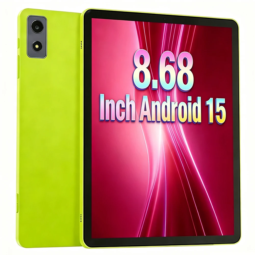 

Tablet 8.68 inch Android 15 HD IPS Touch Screen 8GB RAM 64GB ROM WiFi Bluetooth Dual Cameras GMS Google Play Educational Tablet