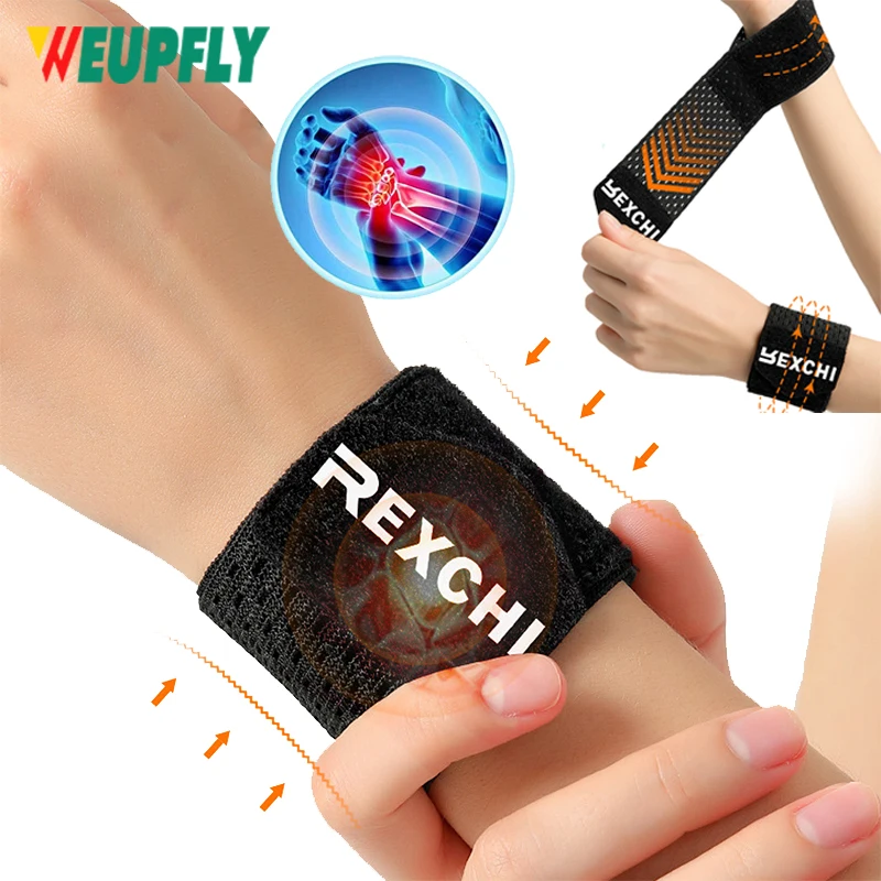 1/2Pcs Wrist Compression Strap Wrist Brace Wrist Band Wrist Support for Fitness, Weight Lifting,Tendonitis, Wrist Pain Relief