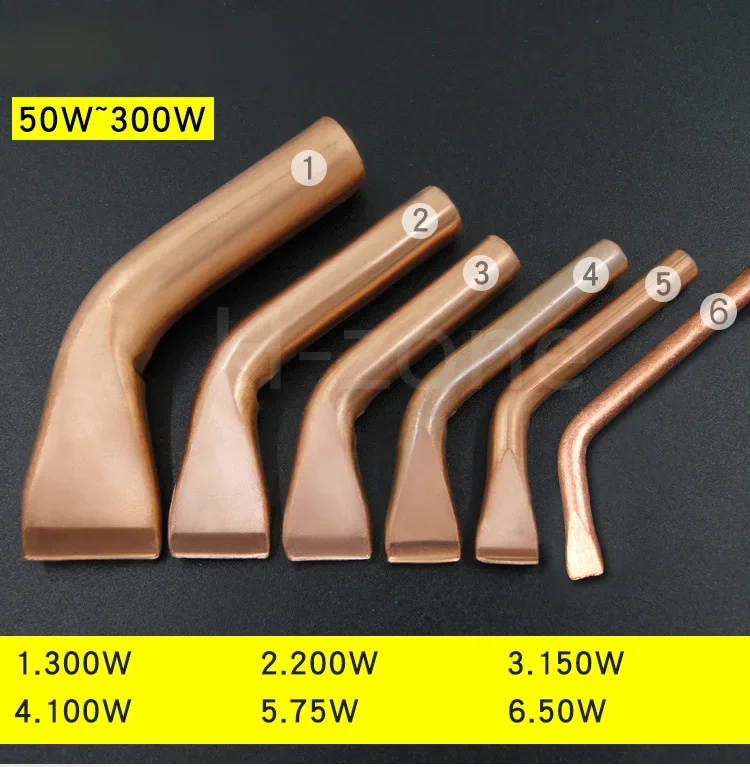 Elektryczna lutownica Heavy Duty ciepło zewnętrzne 50W 75W 100W 150W 200W 300W końcówki lutownicze grzałka końcówka dłuta rękojeść z drewna