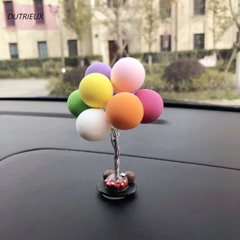 

Colorful Balloons Car Decorations Cute Mini Cartoon Car Creative Ornaments Car Accessories for Girls Dashboard Accessories