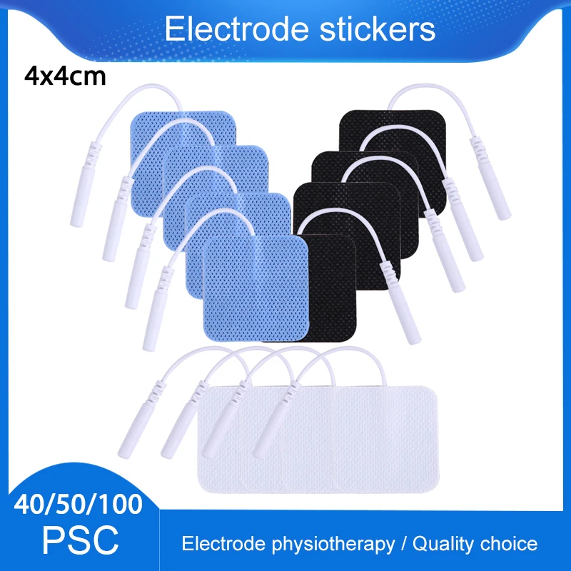 Electrode Pads Non-woven Fabric Self Adhesive Replacement Pads Tens Electrodes Digital Therapy Machine Massage 2mm Plug