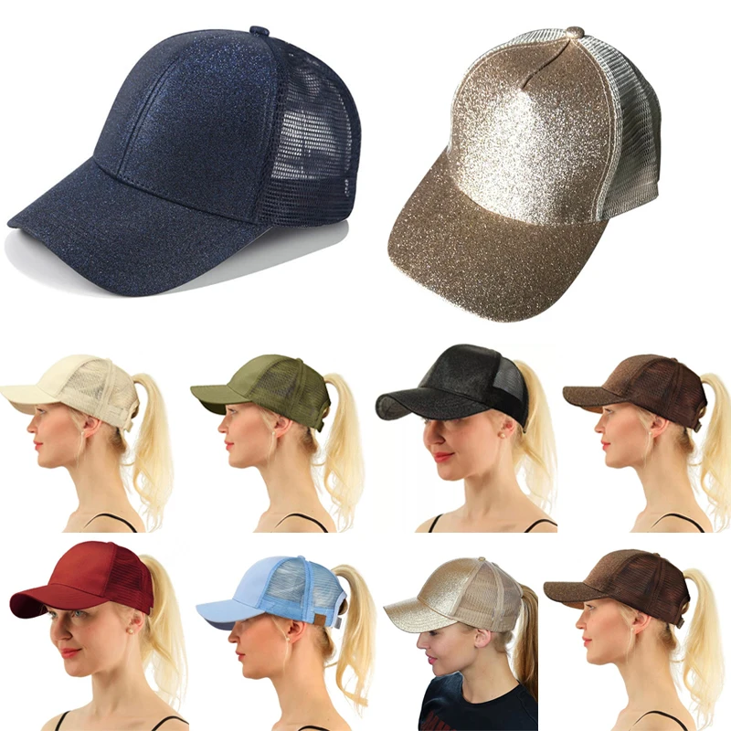 

High Ponytail Baseball Cap for Women Summer Sun Hat Running Snapback Hat Messy High Bun Casual Women's Mesh Caps Female