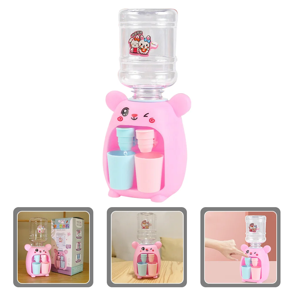 

Mini Refrigerators Children's Water Dispenser for Kids Toy Funny Drinking Fountain Model Pink Simulated Educational Baby