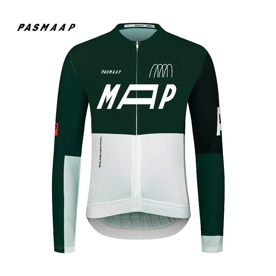 2024 PASMAAP Cycling Jersey Long Sleeve Pro Team Jersey MTB Road Bike Clothing Maillot Ciclismo Hombre Breathable Bicycle Shirts