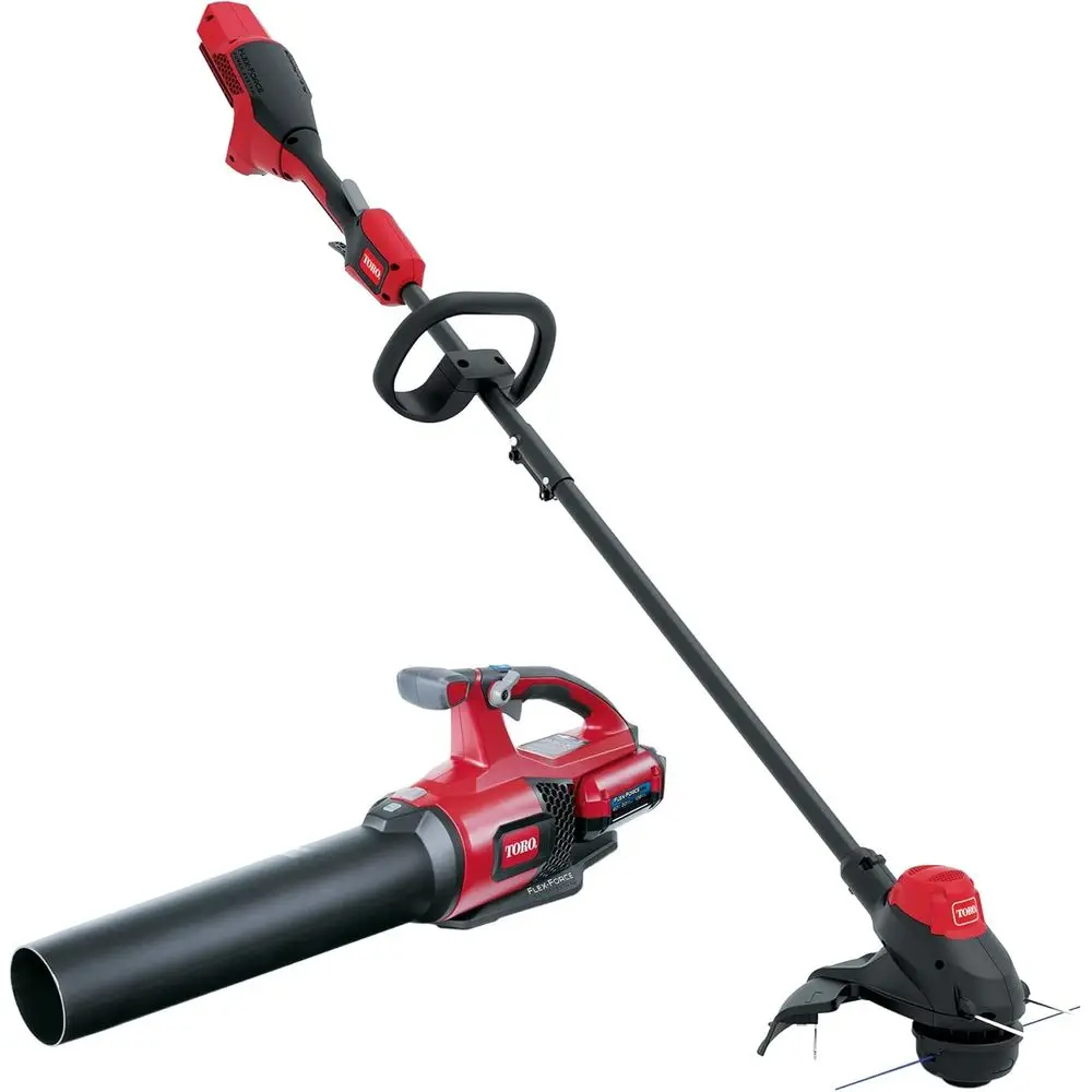 

60V Max Cordless Power System Combo Kit: Brushless Leaf Blower & 13 String Trimmer with 2.0Ah Battery