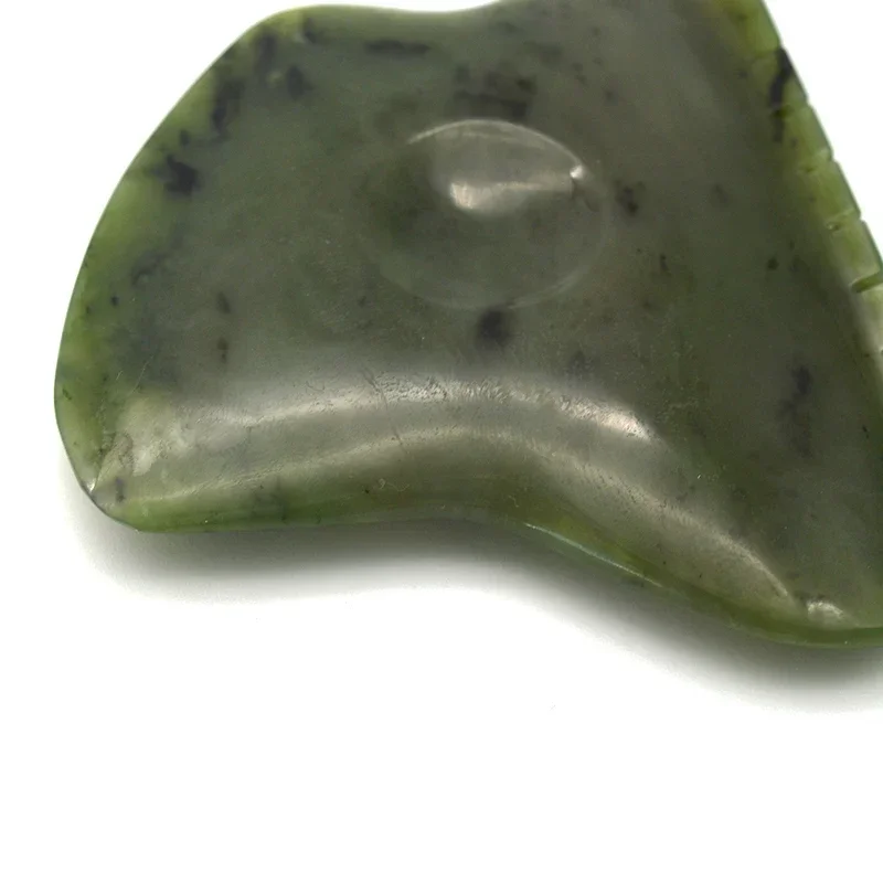 Natural Nephrite Jade New Shape Design Massage Gua Sha Facial Maasge Anti Aging Guasha Tools For Promote Blood Circulation