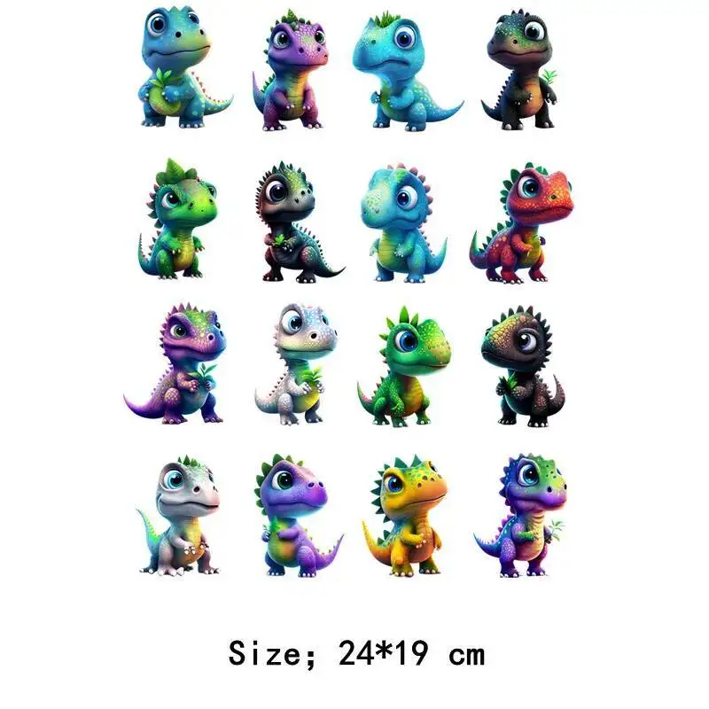 Cute Dinosaur Baby Mini Patch for Clothing DIY Children\'s Printing, Used for Clothing Ironing Applications