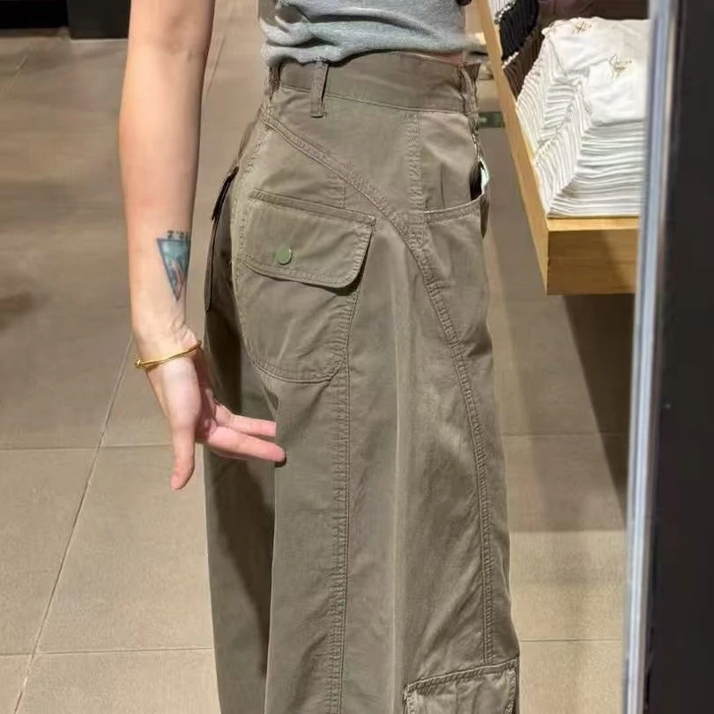 Cargo Pants Womens Of Girls Summer Nylon Beachwear Boho Hippie Mesh Airy Amekaji Flowy Dopamine Lightweight Gradient Resort Sexy