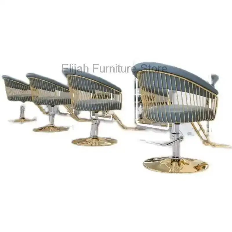Round Makeup Luxury Stylist Swivel Barber Chair Manicure Work Barber Chairs Shampoo Tabouret Coiffeuse Furniture Beauty Salon