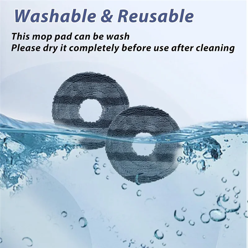 

A75X Top 8 Pcs Washable And Reusable Soft Mop Pads For Eufy Omni C20 Robot Vacuum Cleaner Mop Cloth
