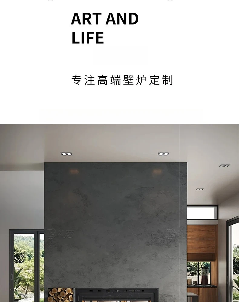 Lisha fireplace, real fire, firewood, rural home living room, bed and breakfast, villa indoor embedded heating, winter 5