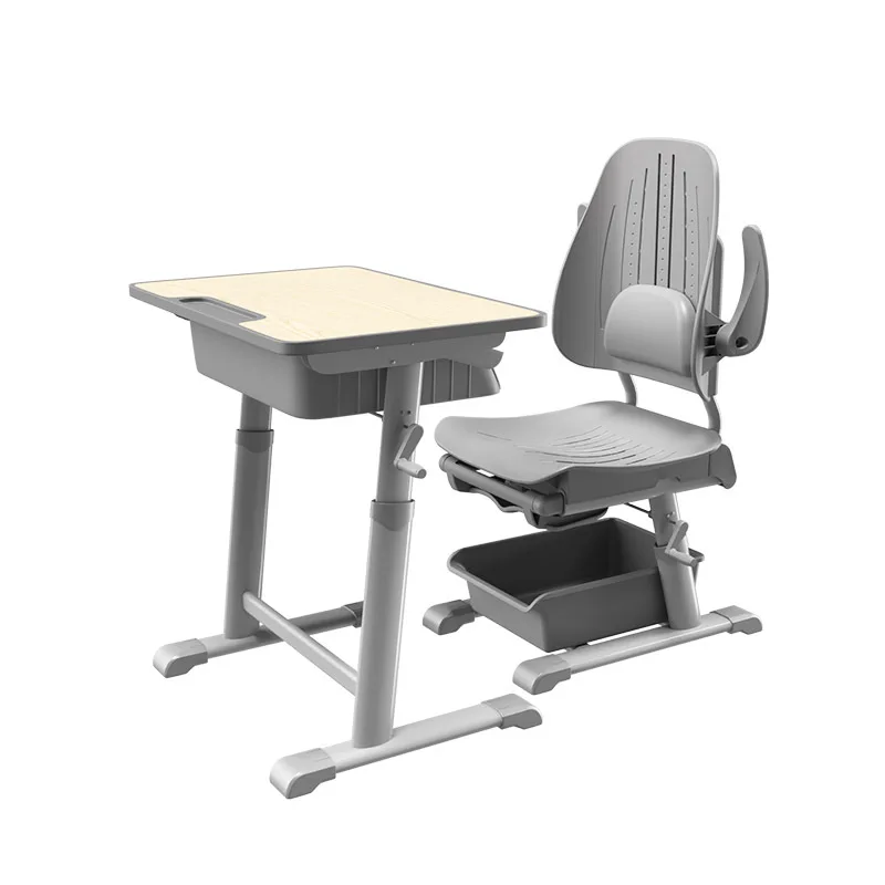 

Primary and secondary school students lunch break desks and chairs reclining multi-functional school training class children lea
