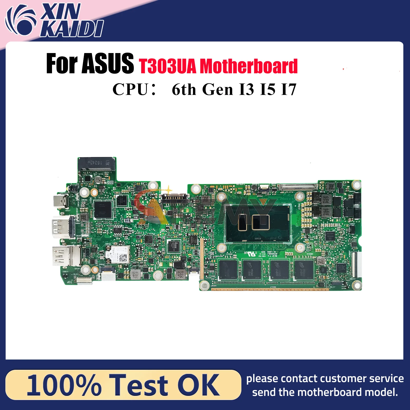 

T303UA Laptop Motherboard For ASUS Transformer T303UA T303U Notebook Mainboard With I3 I5 I7 CPU 100% tests OK fast shipping stk