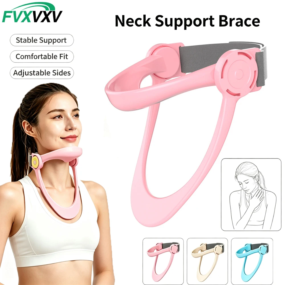 1PC Neck Support,Adjustable Neck Brace,Neck Stretcher Exerciser Cervical, Neck Traction Device,for Office Worker Student Daily
