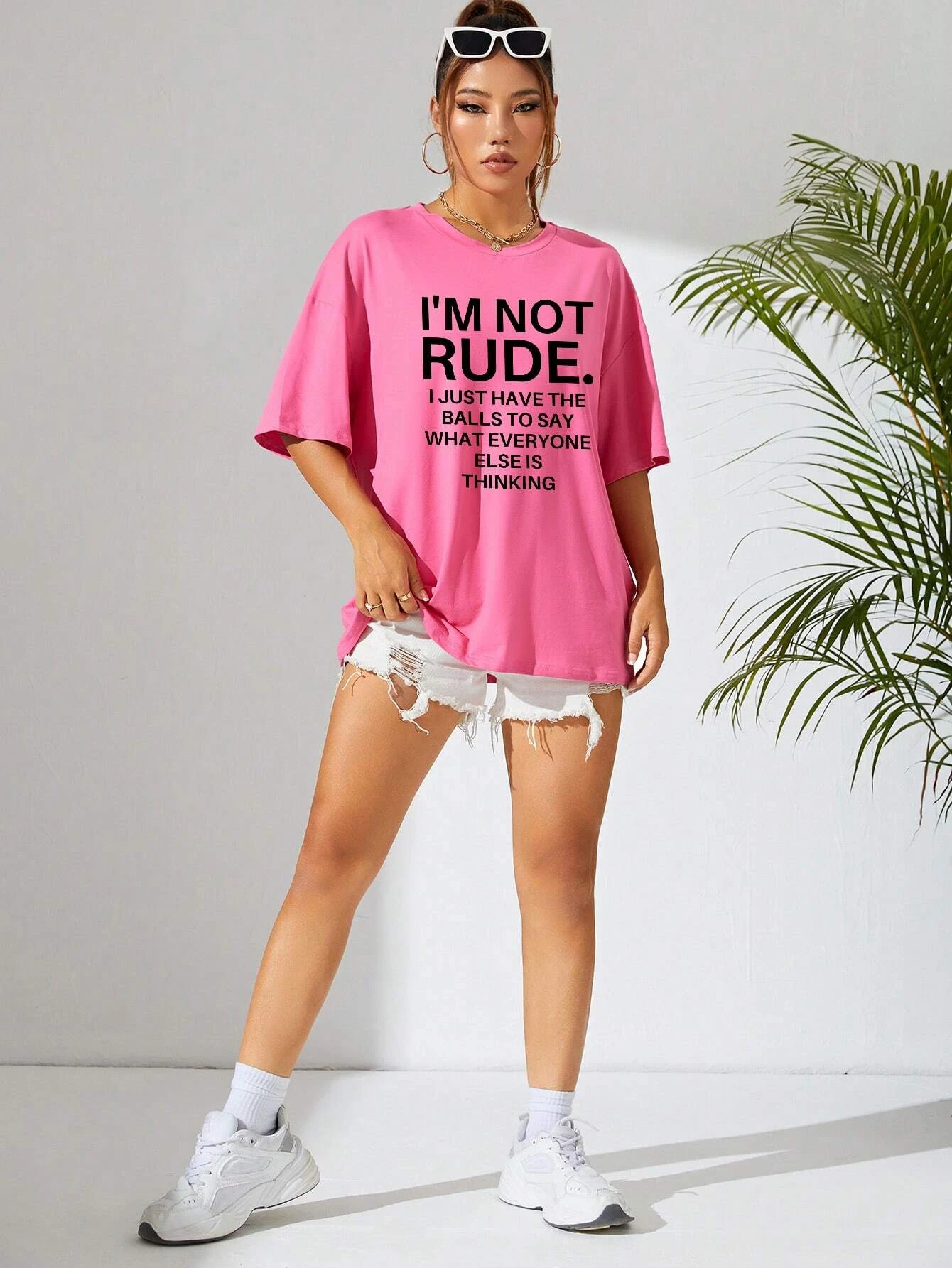 I Am Not Rude Funny Letter Printing Women T-Shirt Soft Casual Short Sleeve Street TShirts Sports Breathable T Shirt Female