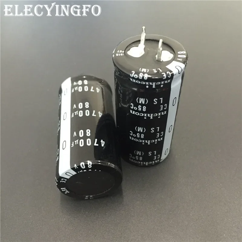 

2pcs/10pcs 4700uF 80V NICHICON LS Series 25x50mm High Quality 80V4700uF Snap-in PSU Aluminum Electrolytic Capacitor