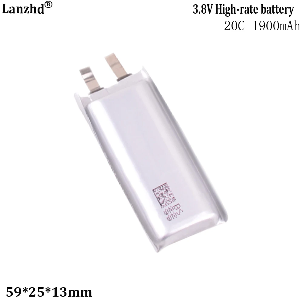 3.8V 20C high rate polymer lithium battery 1900mAh For Remote control drone model car model toy boat 132560