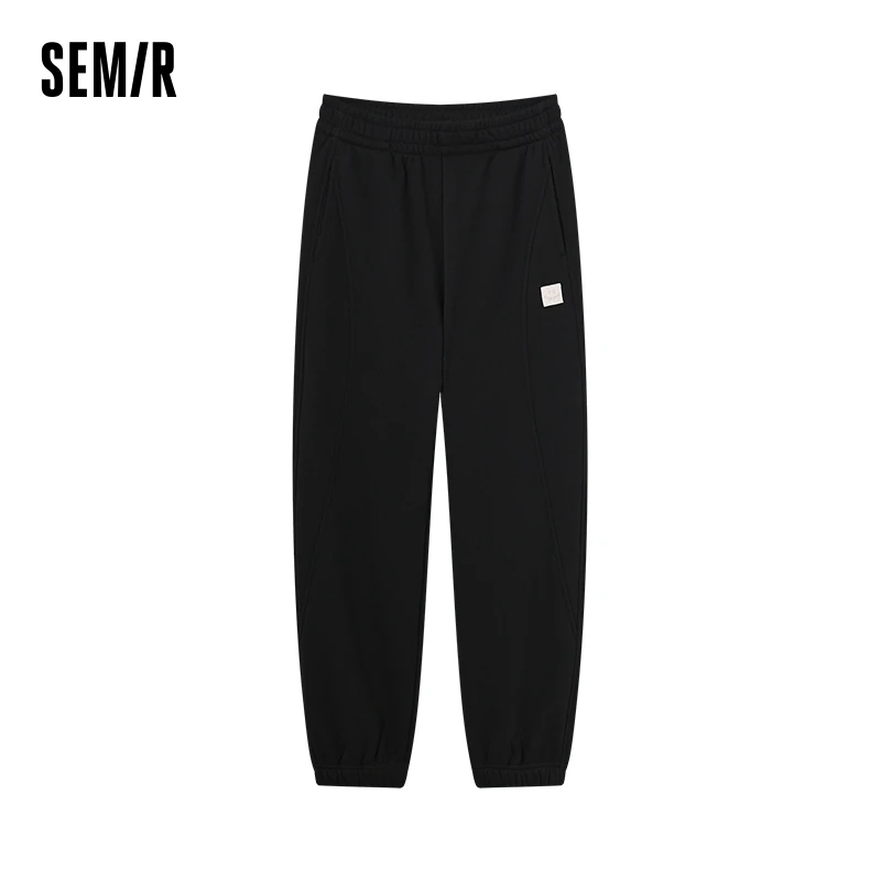 Semir Casual Pants Women Loose Sweatpants Ins Simple and Versatile Style Winter Leg-Tie Jogging Trousers